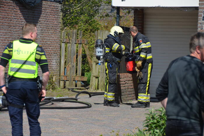 Een persoon gewond bij woningbrand