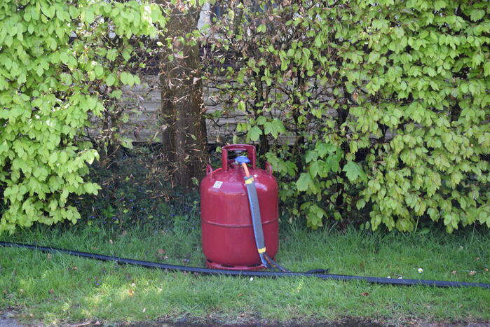 Stacaravan in brand op camping