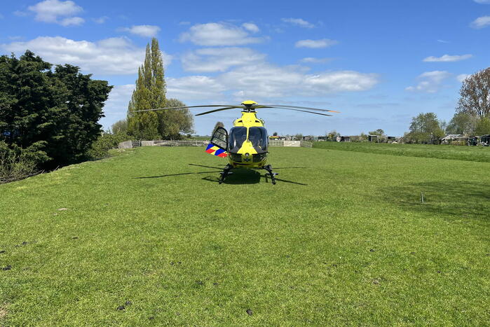 Traumahelikopter landt voor incident