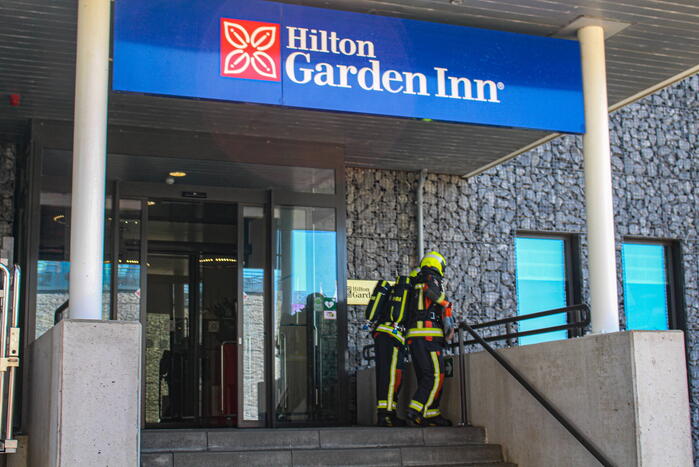 Brandweer oefent in Hilton Garden Inn hotel