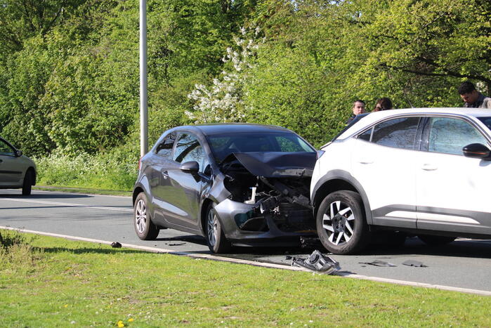 Flinke file bij kop-staartbotsing