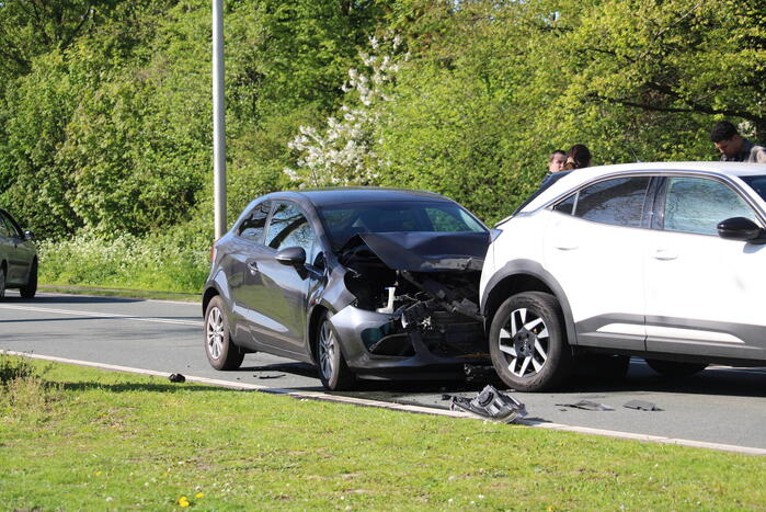Flinke file bij kop-staartbotsing