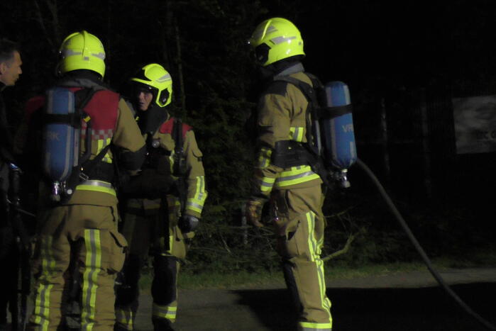 Brand in bouwcontainer