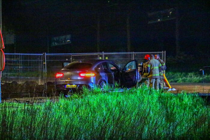 Voertuig te water na aanrijding