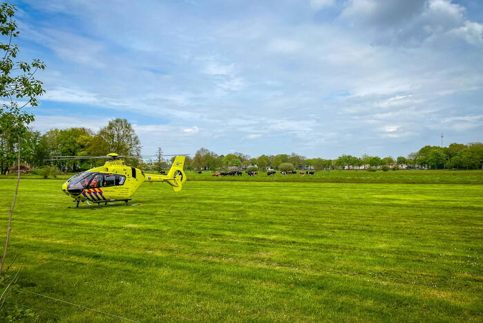Traumahelikopter landt bij Zonnegloren
