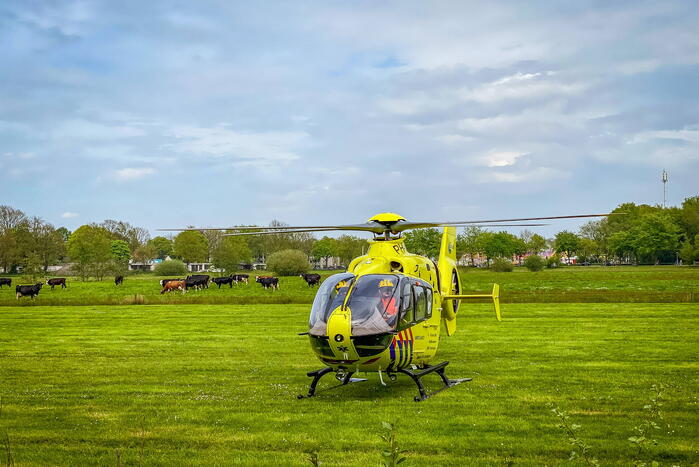 Traumahelikopter landt bij Zonnegloren