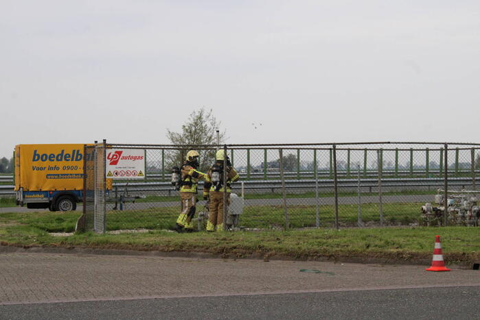 Lekkende LPG installatie bij tankstation
