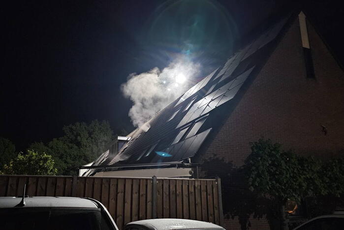 Brand op zolder van woning