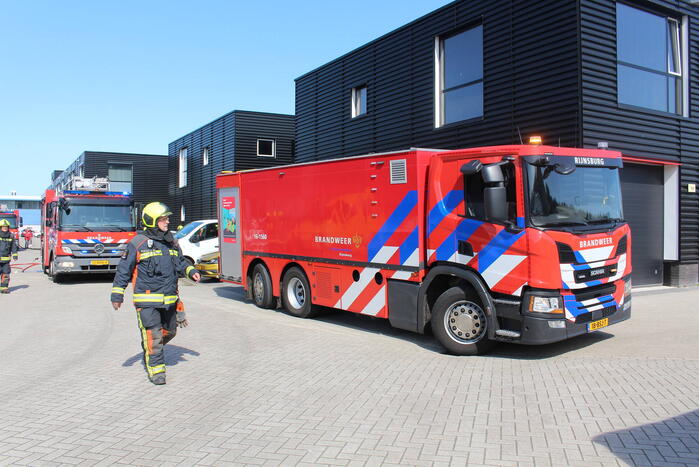 Grote brand in opslagloods