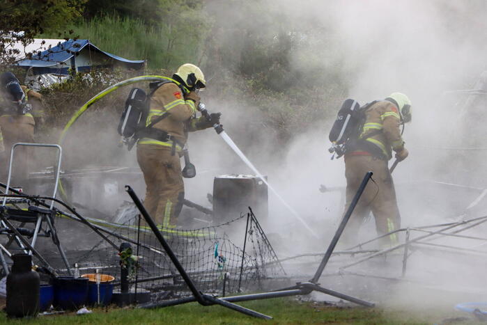 Aanhouding na hevige brand in drie glampingtenten