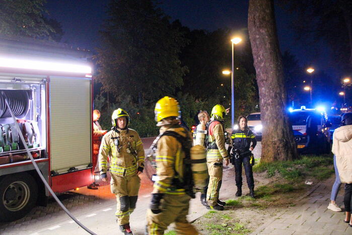 Kleine brand in achtertuin