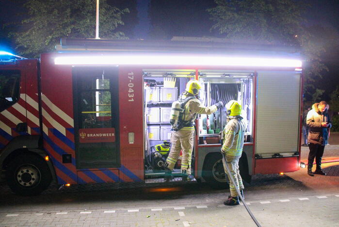 Kleine brand in achtertuin
