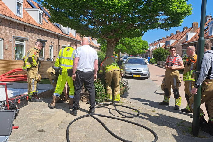 Gaslekkage door boring in meterkast woning