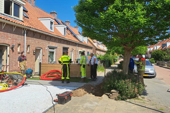 Gaslekkage door boring in meterkast woning