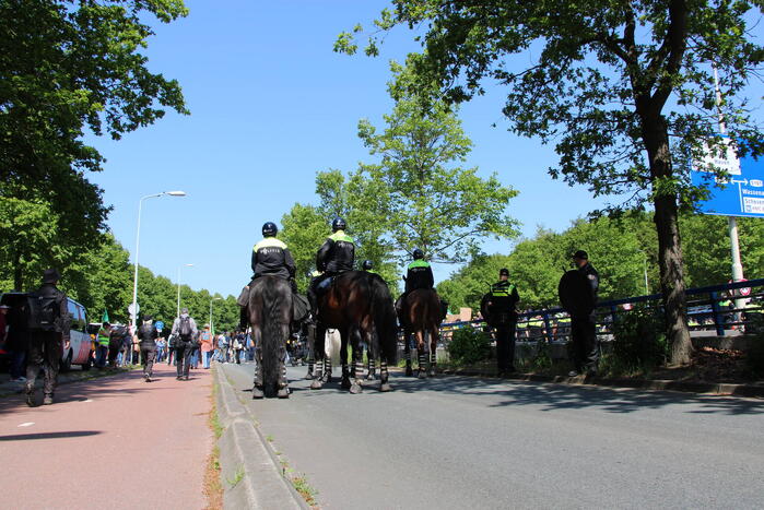 Politie masaal aanwezig bij demonstratie