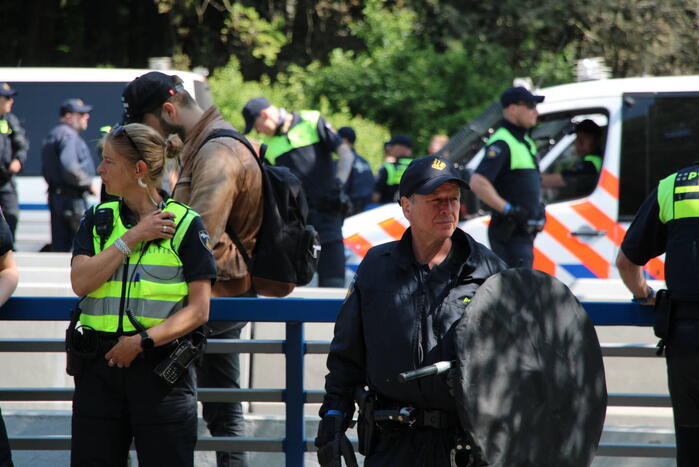 Politie masaal aanwezig bij demonstratie
