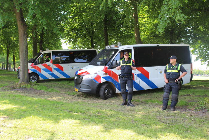 Politie masaal aanwezig bij demonstratie