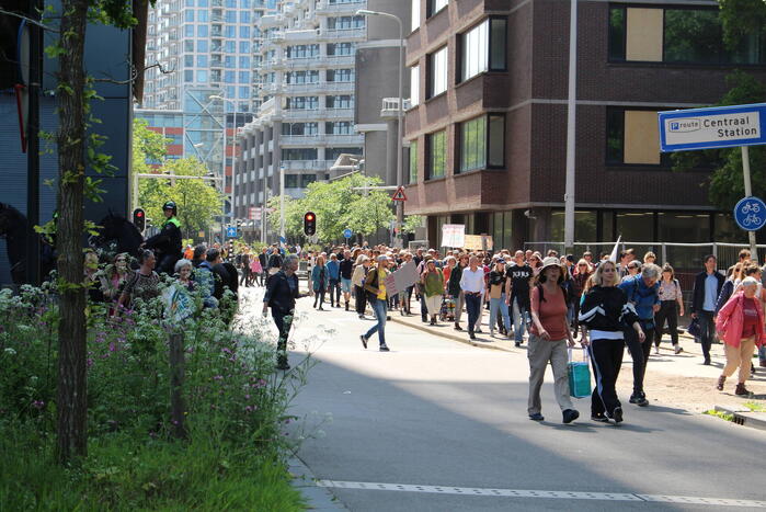 Politie masaal aanwezig bij demonstratie