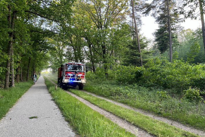 Brandweer groots ingezet voor bosbrand