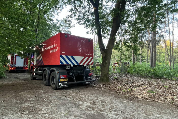 Brandweer groots ingezet voor bosbrand