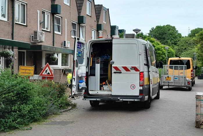 Gasleiding geraakt tijdens werkzaamheden voor glasvezelnetwerk