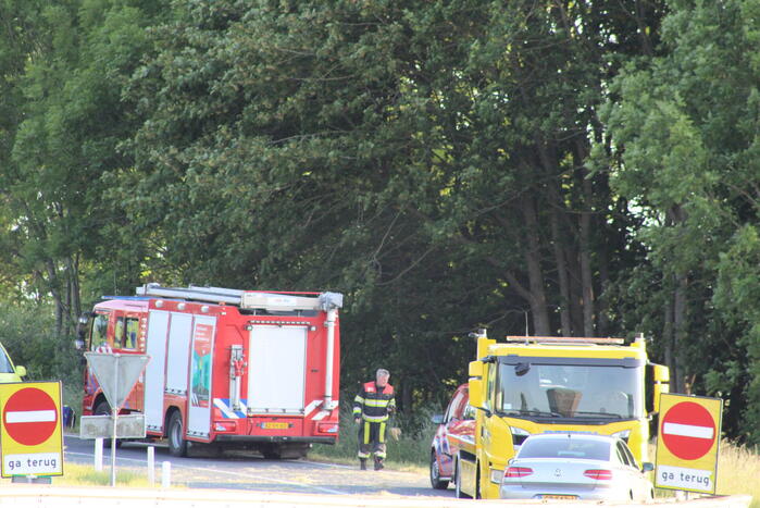 Ernstig ongeval op afrit van snelweg