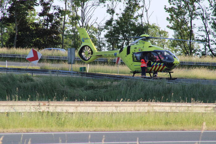 Ernstig ongeval op afrit van snelweg