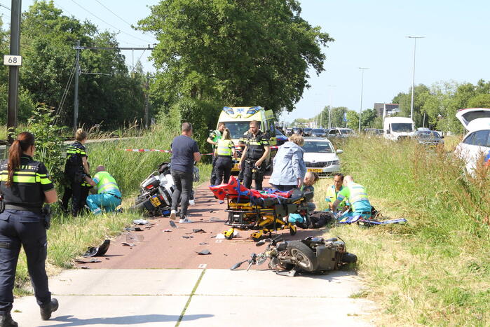 Motoragent betrokken geraakt bij een ongeluk