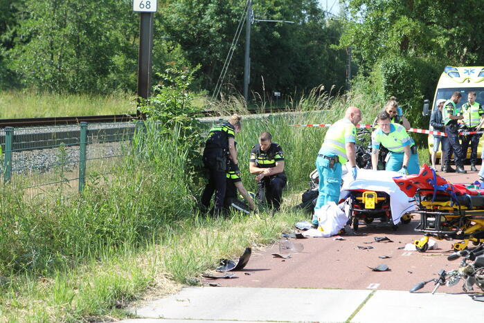 Motoragent betrokken geraakt bij een ongeluk