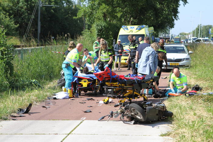 Motoragent betrokken geraakt bij een ongeluk