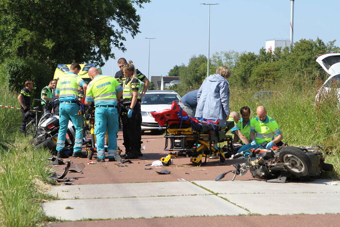 Motoragent betrokken geraakt bij een ongeluk