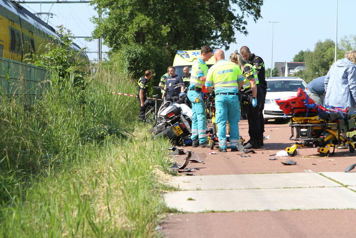 Motoragent betrokken geraakt bij een ongeluk