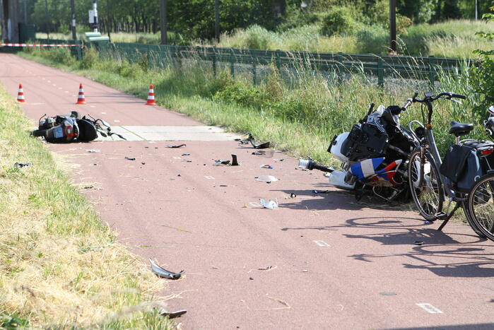 Motoragent betrokken geraakt bij een ongeluk