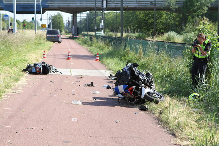 Motoragent betrokken geraakt bij een ongeluk