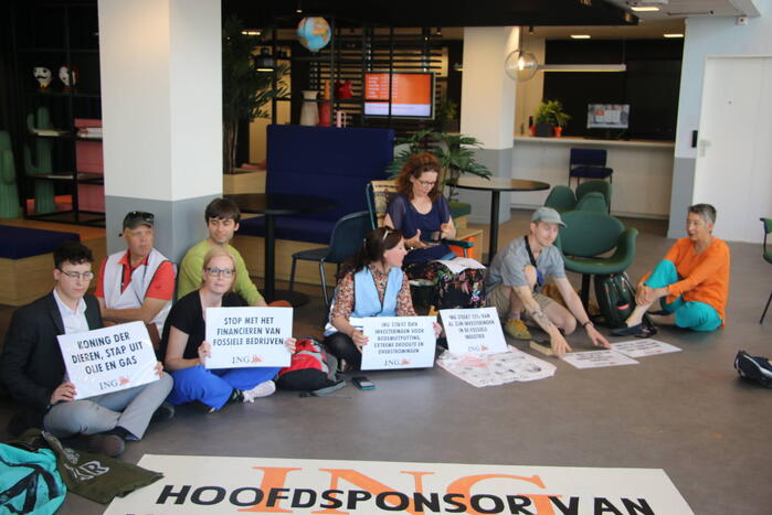 Demonstratie bij ING bank