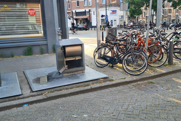 Brand in container snel onder controle