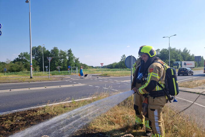 Buitenbrand snel onder controle