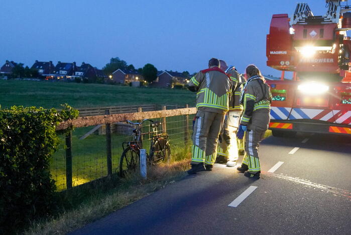 Fiets ligt dagenlang in water