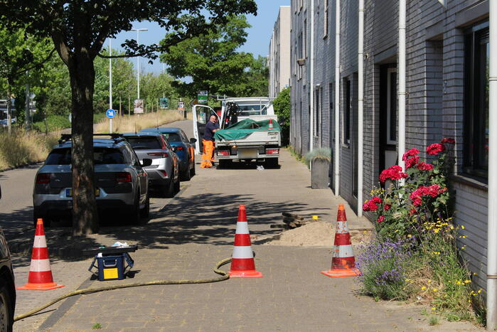 Gaslekkage ontstaan door werkzaamheden