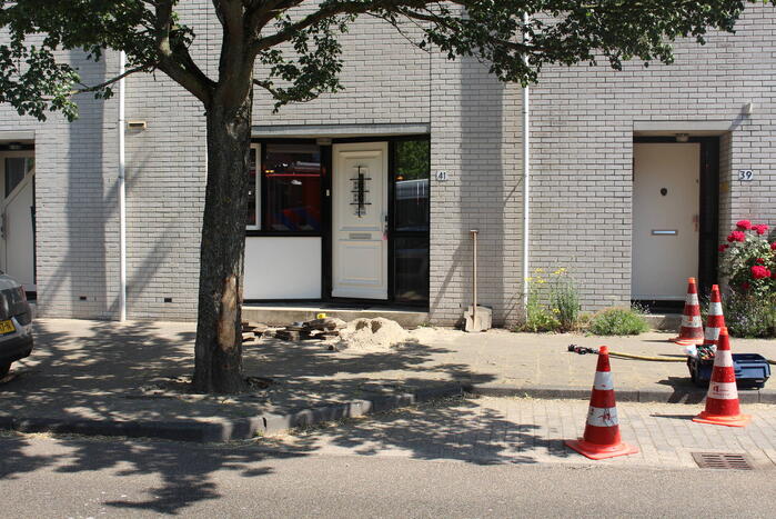 Gaslekkage ontstaan door werkzaamheden