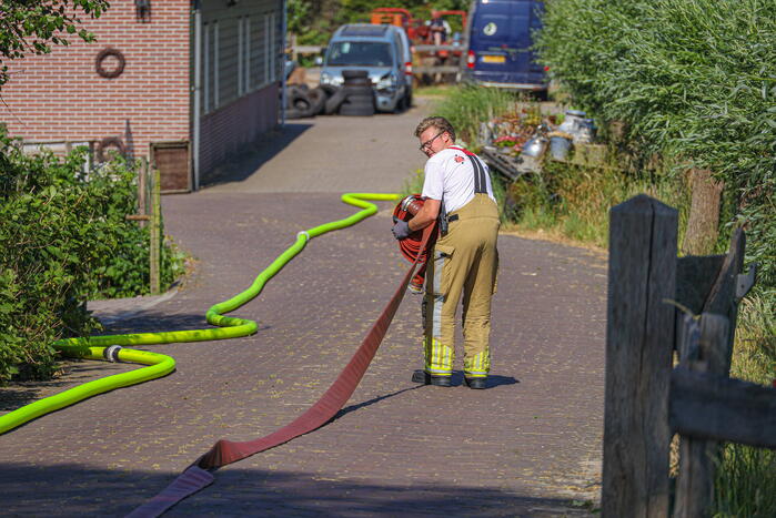 Brand uitgebroken in hooibalen