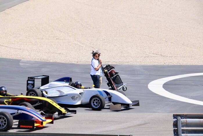 Video opnamen voor radio 538 op circuit Zandvoort voor maken promo filmpje voor komende f1 race in september