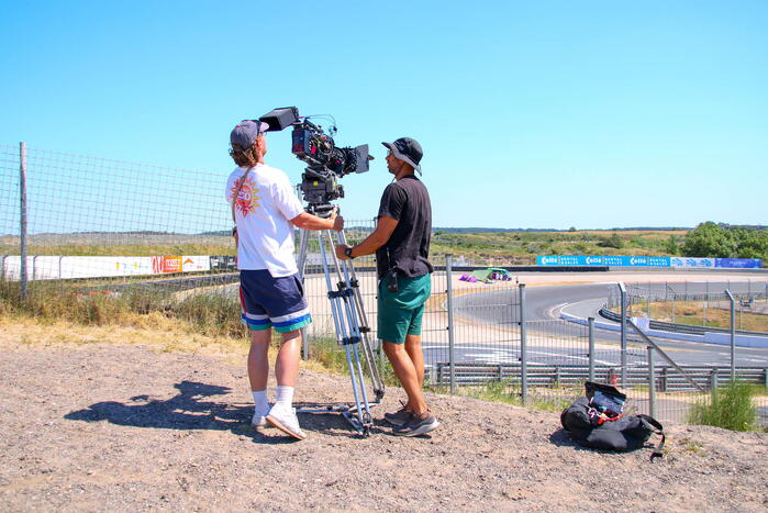 Video opnamen voor radio 538 op circuit Zandvoort voor maken promo filmpje voor komende f1 race in september