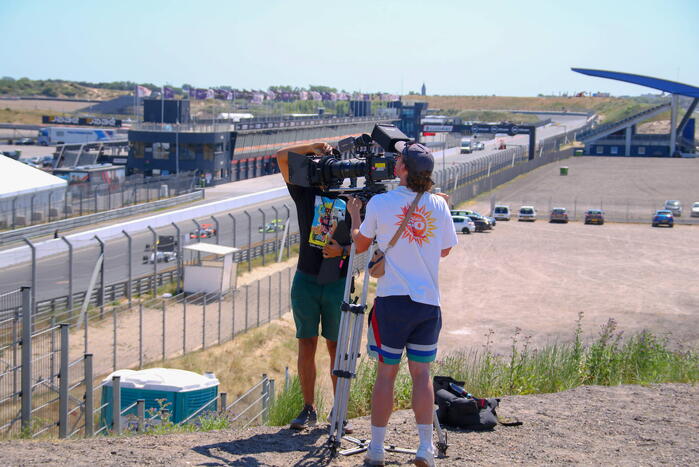 Video opnamen voor radio 538 op circuit Zandvoort voor maken promo filmpje voor komende f1 race in september