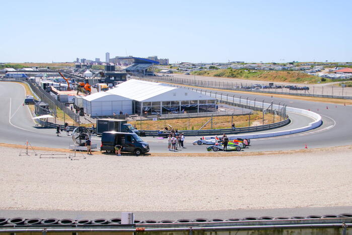 Video opnamen voor radio 538 op circuit Zandvoort voor maken promo filmpje voor komende f1 race in september