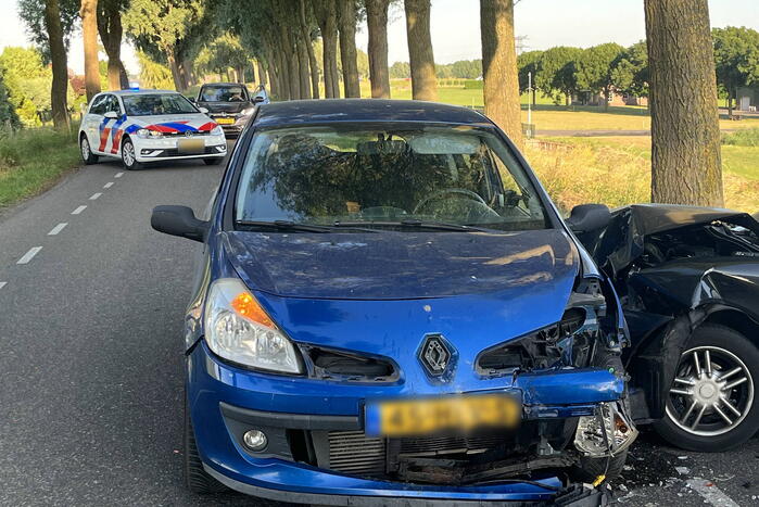 Gewonde bij frontale botsing op dijk