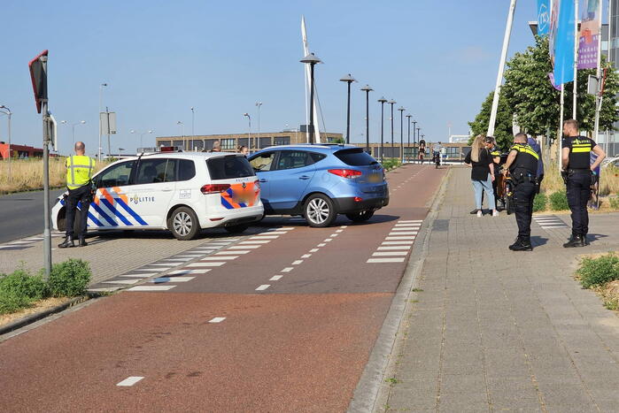 Fietser aangereden door personenauto