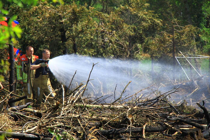 Nacontrole in bos na brand