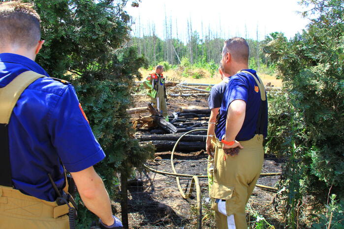 Nacontrole in bos na brand
