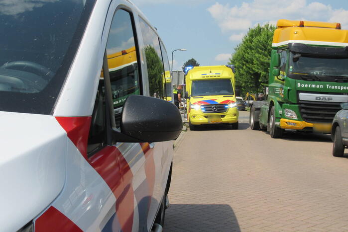 Ongeval tussen scooter en vrachtwagen